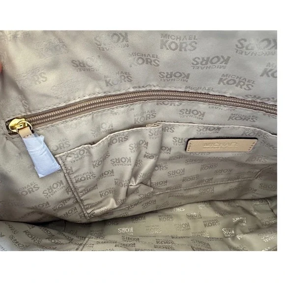 Michael Kors Handbag Jet Set East West Top Zip Leather Tote Purse Blue - Picture 4 of 7